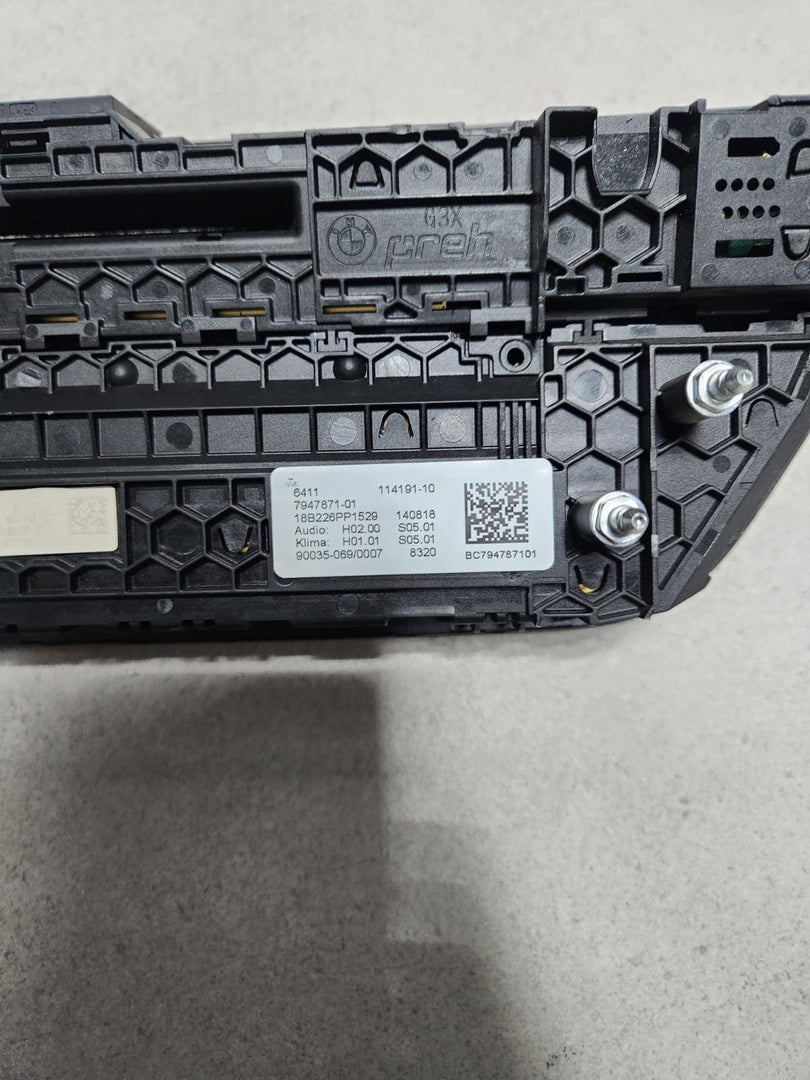 2017-2020 BMW 530i Temperature And Radio Control Panel 7947871 G30 530 540 M550