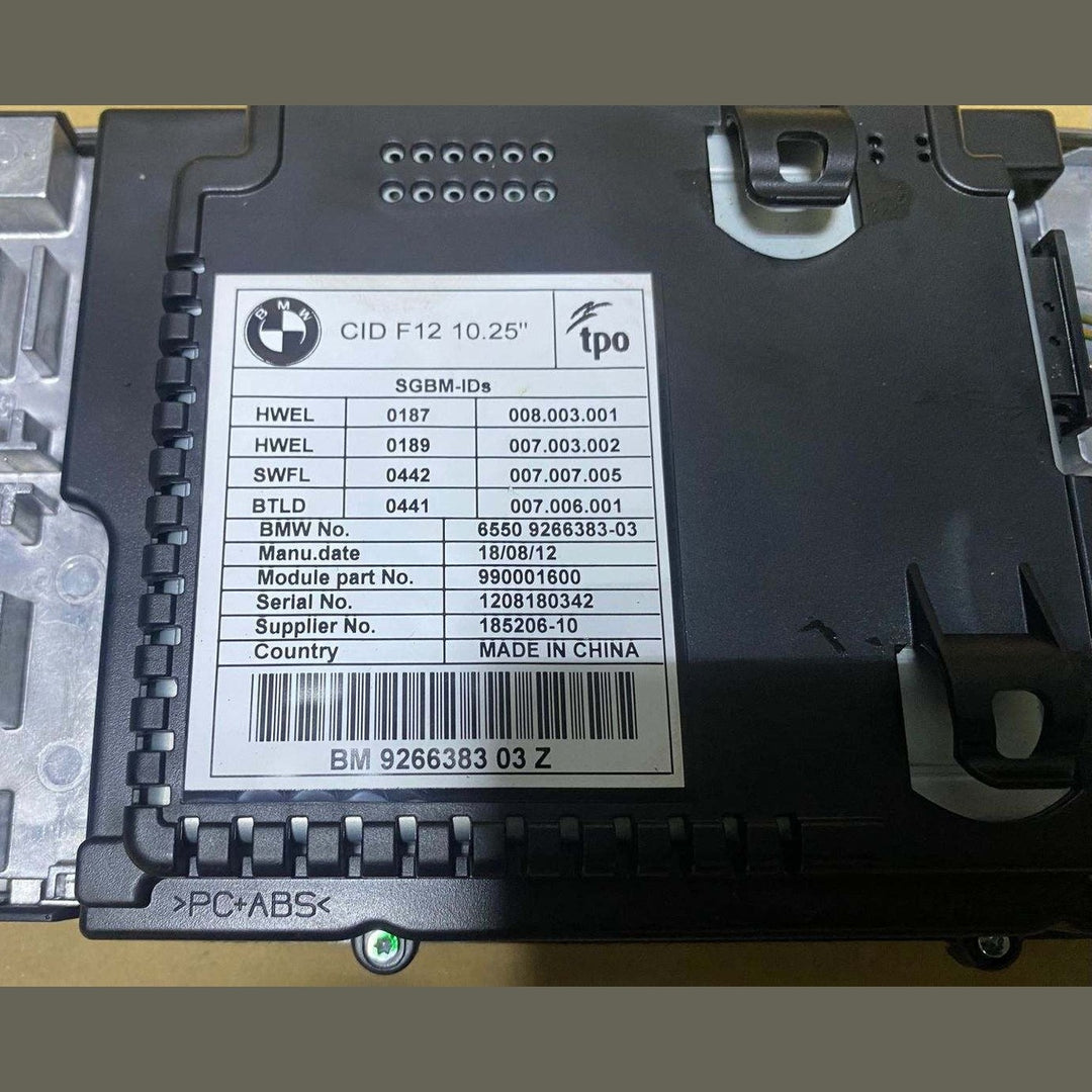 2012-2015 BMW 640i Central Display Monitor 9266383 F12 F13 6 Series 640i 650i M6