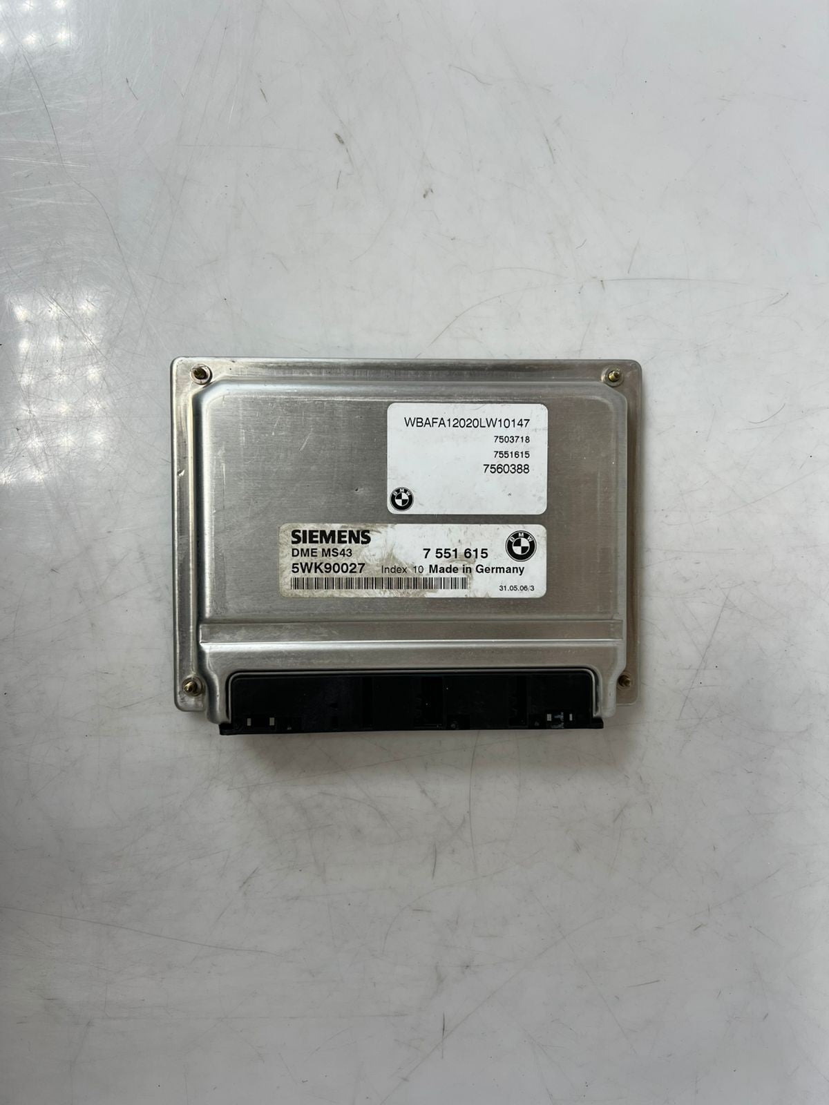 BMW Z3 3 5 series E36 E46 E39 2.5i M54 ENGINE ECU SET DME MS43 EWS3 7551615