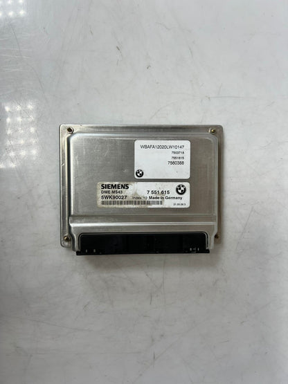 BMW Z3 3 5 series E36 E46 E39 2.5i M54 ENGINE ECU SET DME MS43 EWS3 7551615