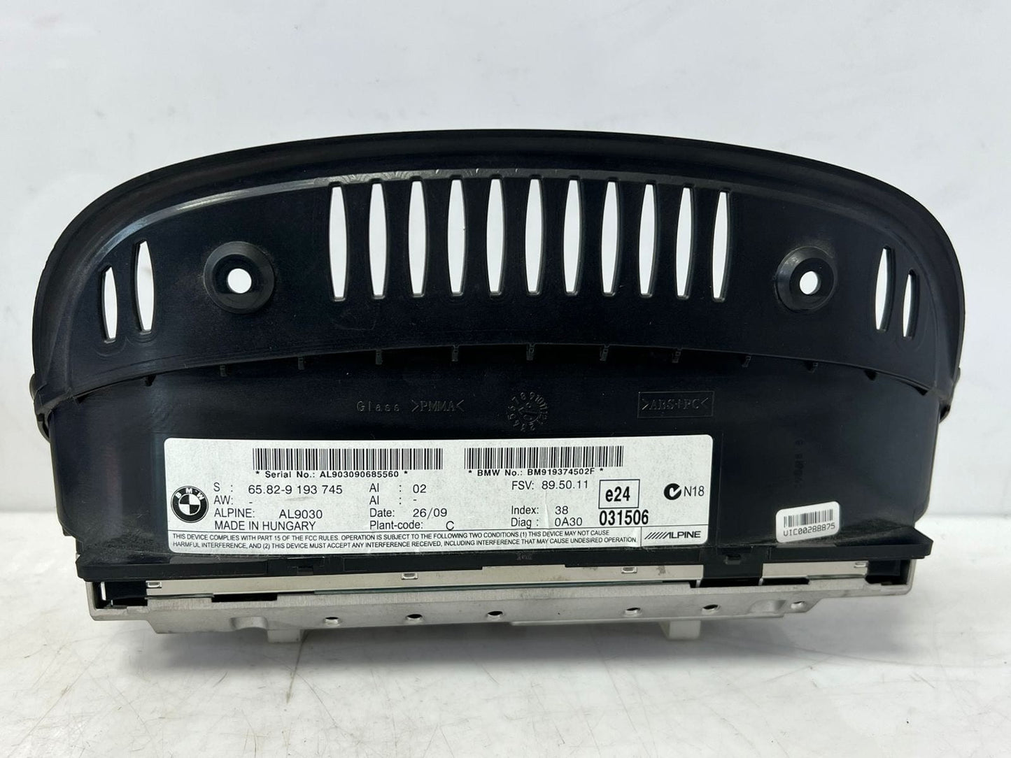 BMW Cic Professional Navigation System Controller Head Unit SET 9214925 993745 