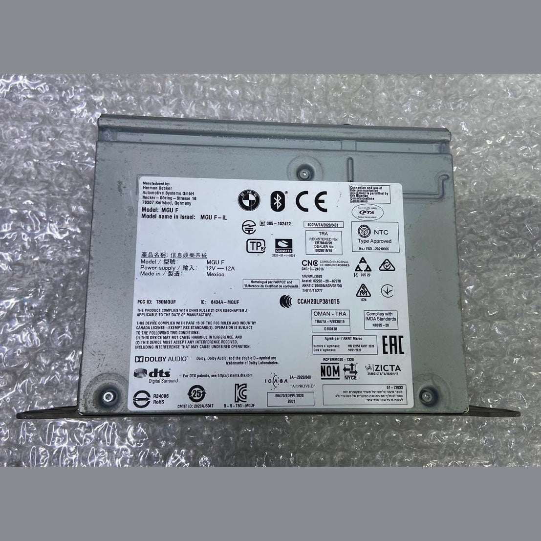 OEM BMW 3 G20 Radio Navigation Multimedia Head Unit 5A374F8 MGUF Harman 5A374F8