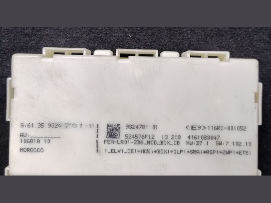 8617551  BMW 3 SERIES F30 F31 F10 320i N20 B20B COMPLETE ECU FEM WITHOUT KEY