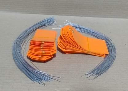 ACRYLIC TAG WITH METAL EYELET – THIN PLASTIC LABEL - IND/CRAFT ID TAG ORANGE