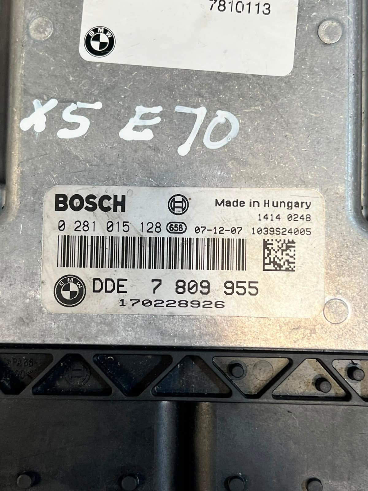 2009-2011 BMW X5 E70 335d Engine Control Unit ECU SET DDE+CAS3+1KEY 7809955