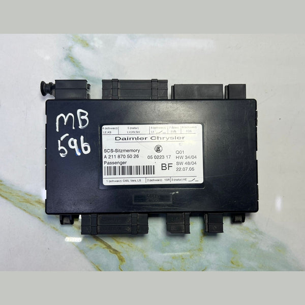 Mercedes W211 E-Class Front Passenger Side Seat Control Module A211 8705026 OEM