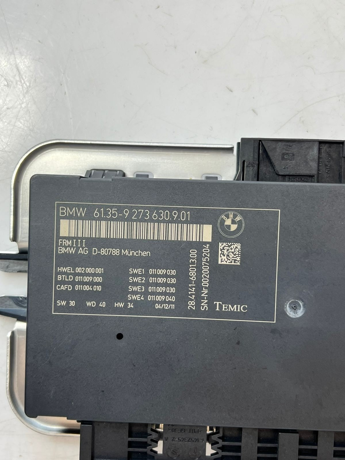2011-15 BMW 550i 5' 535i 640i 650i F12 Footwell Light Control Module 9273630 OEM
