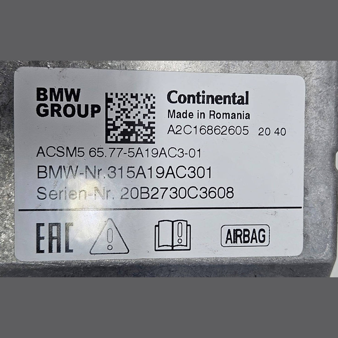 BMW F44 2 SERIES B38C 2021 SRS SENSOR CONTROL UNIT MODULE ECU 5A19AC3