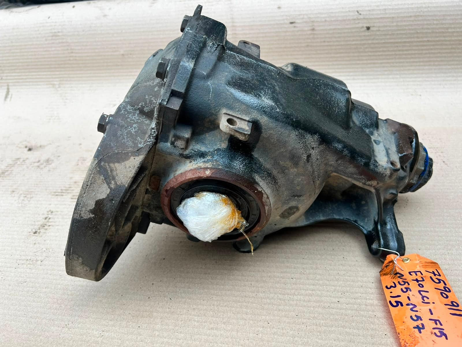 BMW X5 E70 F15 LCI N55 N57 3.15 ratio Rear Differential Carrier 7590911 OEM