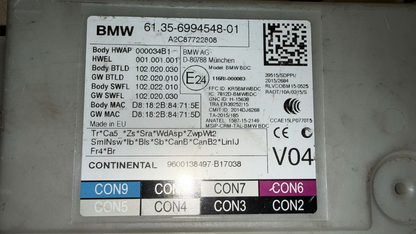 2017-20 BMW 530I 540I M5 G30 AWD BODY CONTROL MODULE CAS DOMAIN V04 6994548