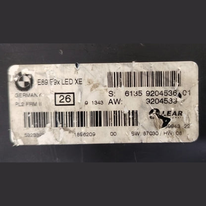 OEM BMW E87 E90 E92 E84 X1 Z4 E89 Footwell Module FRM II Footwell Module 9204536
