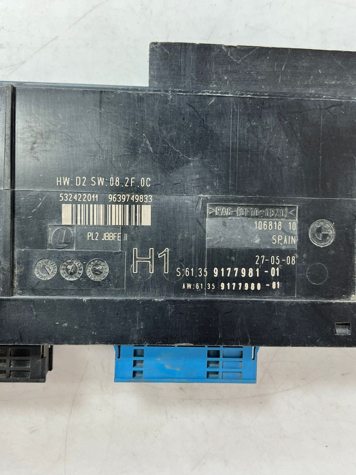 2008 BMW 3' 328I E90 Body Control Unit Module Junction Box H1 PL2 JBBFE2 917798