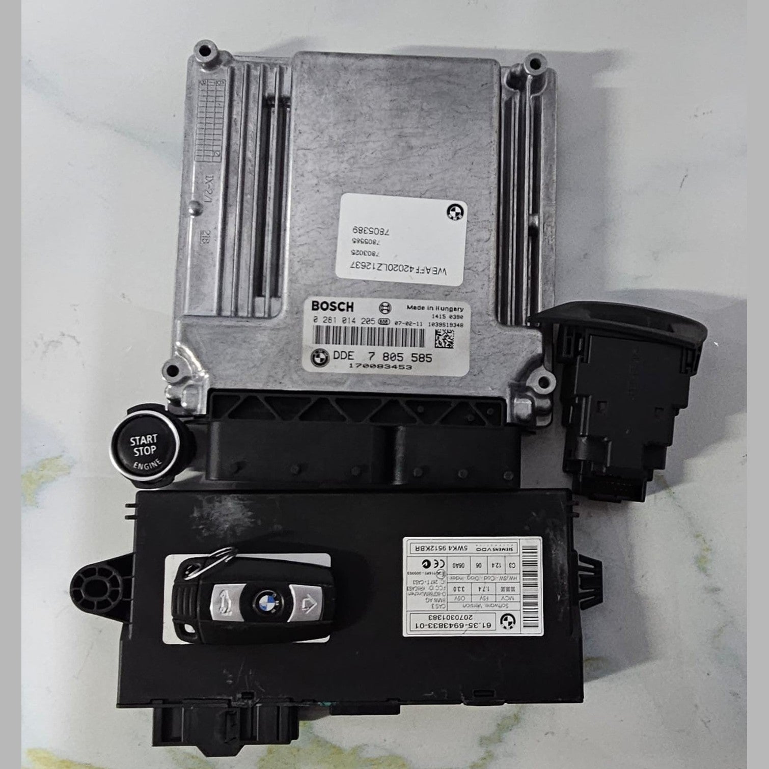 OEM BMW X5 E70 M57 ENGINE CONTROL UNIT SET DDE 7805585