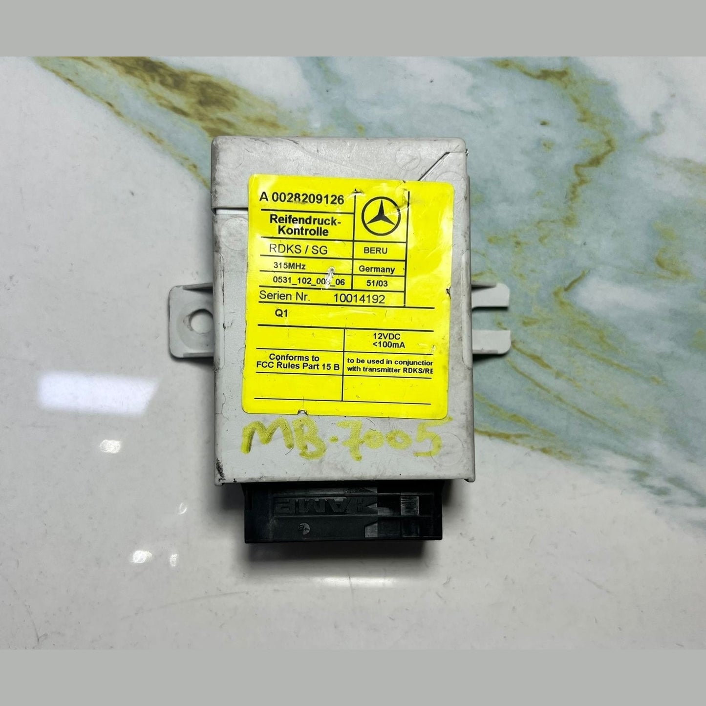 2004 Mercedes-Benz CL500 Tire Pressure Control Module A0028209126 CL-Class
