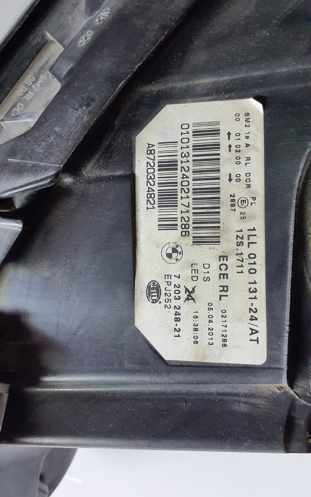 BMW 5 Series F10 F11 Right Bi Xenon Headlight OEM 7203248