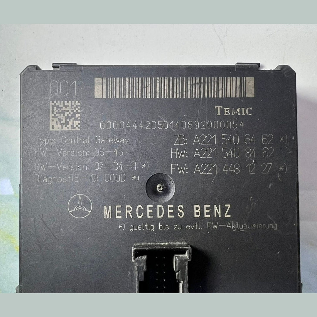 2007-2013 Mercedes-Benz W221 S-Class Gateway Control Module A221 5406462 OEM