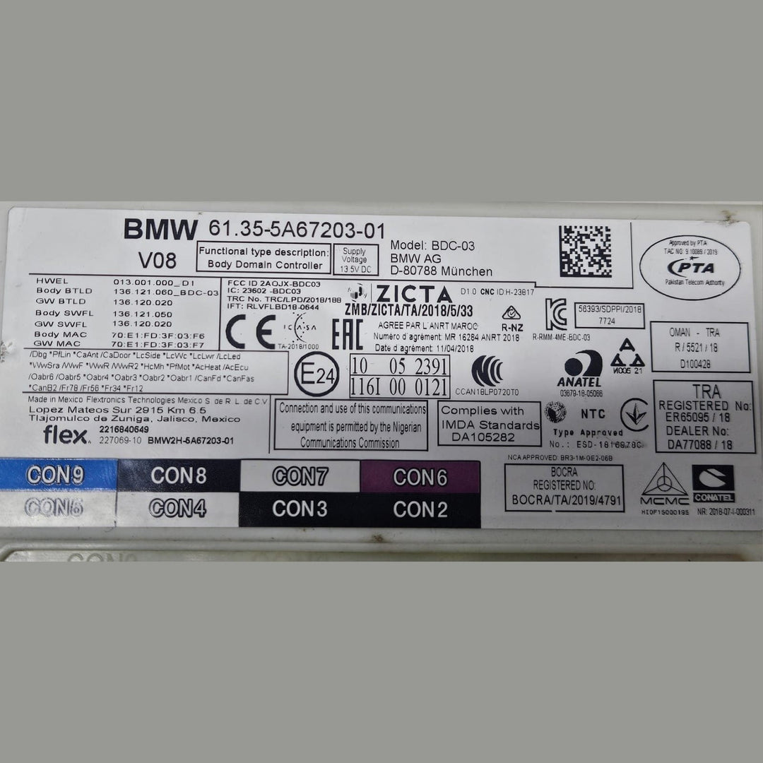 BMW 5 Series G31 Body Control Module 5A67203 OEM