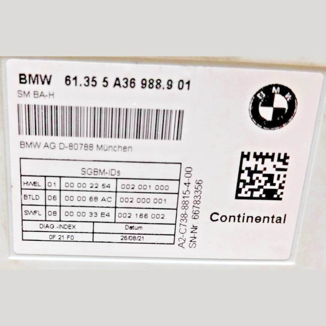 2020-2023 BMW 228I XDRIVE GRAN COUPE G23- Front Left side Control Module 5A36988