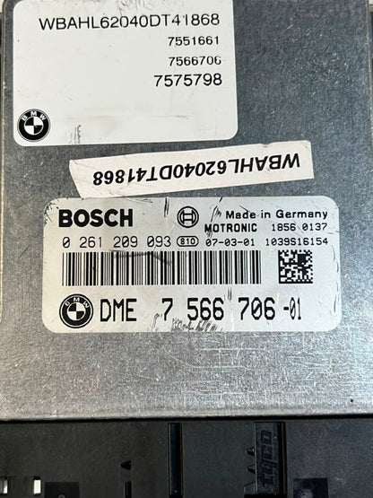 2007 BMW 7' E65 N62N 740i Engine Control Unit ECU SET DME +ZAS +KEY 7566706