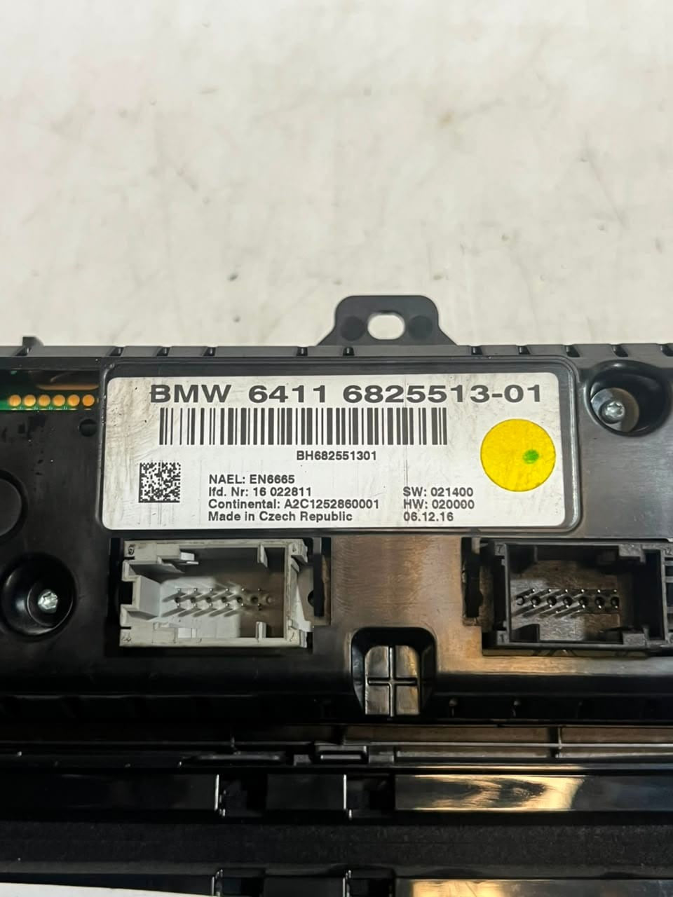 2010-2017 BMW X3 F25 X4 Air Conditioning Heater Control Panel 6825513 OEM