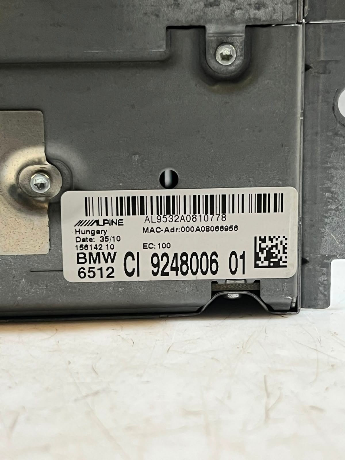 2011 BMW 5 Series F10 F11 NAVIGATION HEAD UNIT NBT Audio Player 9248006 OEM