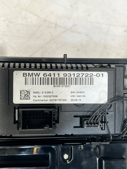 2010-2017 BMW X3 F25 and X4 F26 Climate Control A/C Panel 9312722 OEM