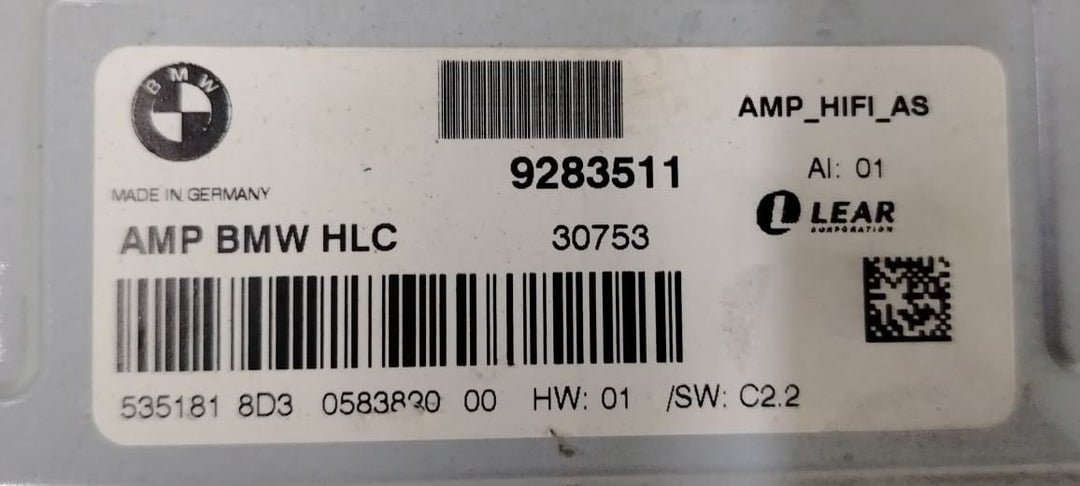OEM BMW F30 3 Series Hifi Audio Sound Amplifier Control Module 9283511