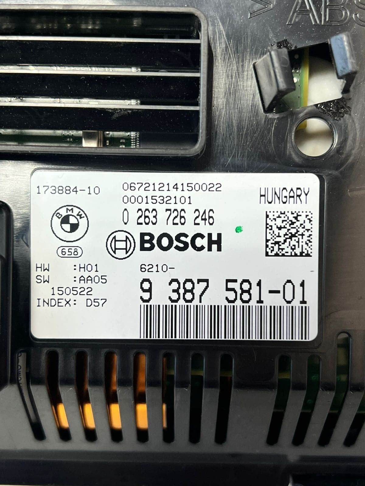 2010-2017 BMW X3 5 Series F10 F11 N57 D30 Instrument Cluster 9387581 OEM
