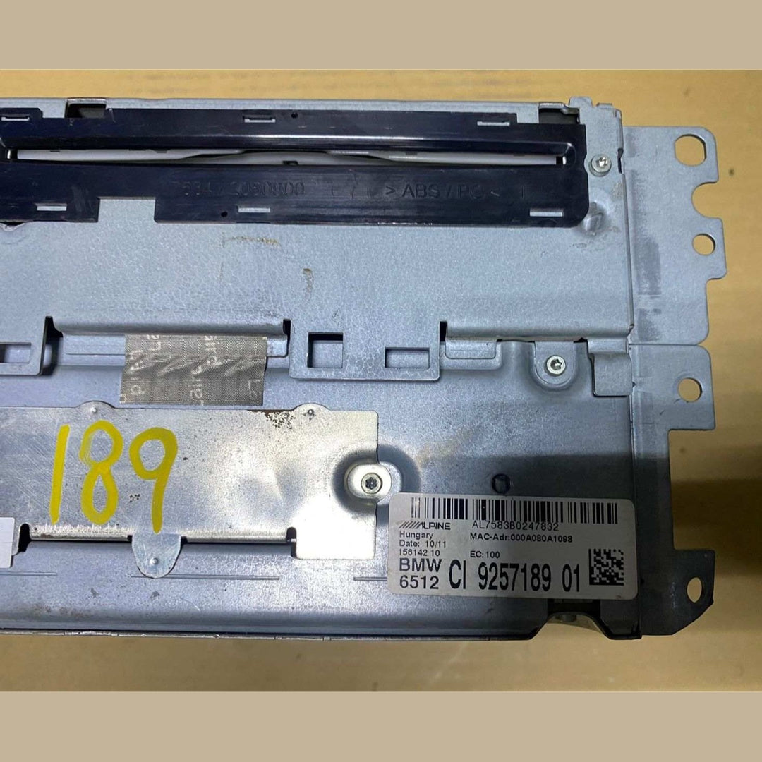 BMW Navigation Alpine CIC Head Unit 9257189 E90, E91 LCI, E82, E88, and X1 E84