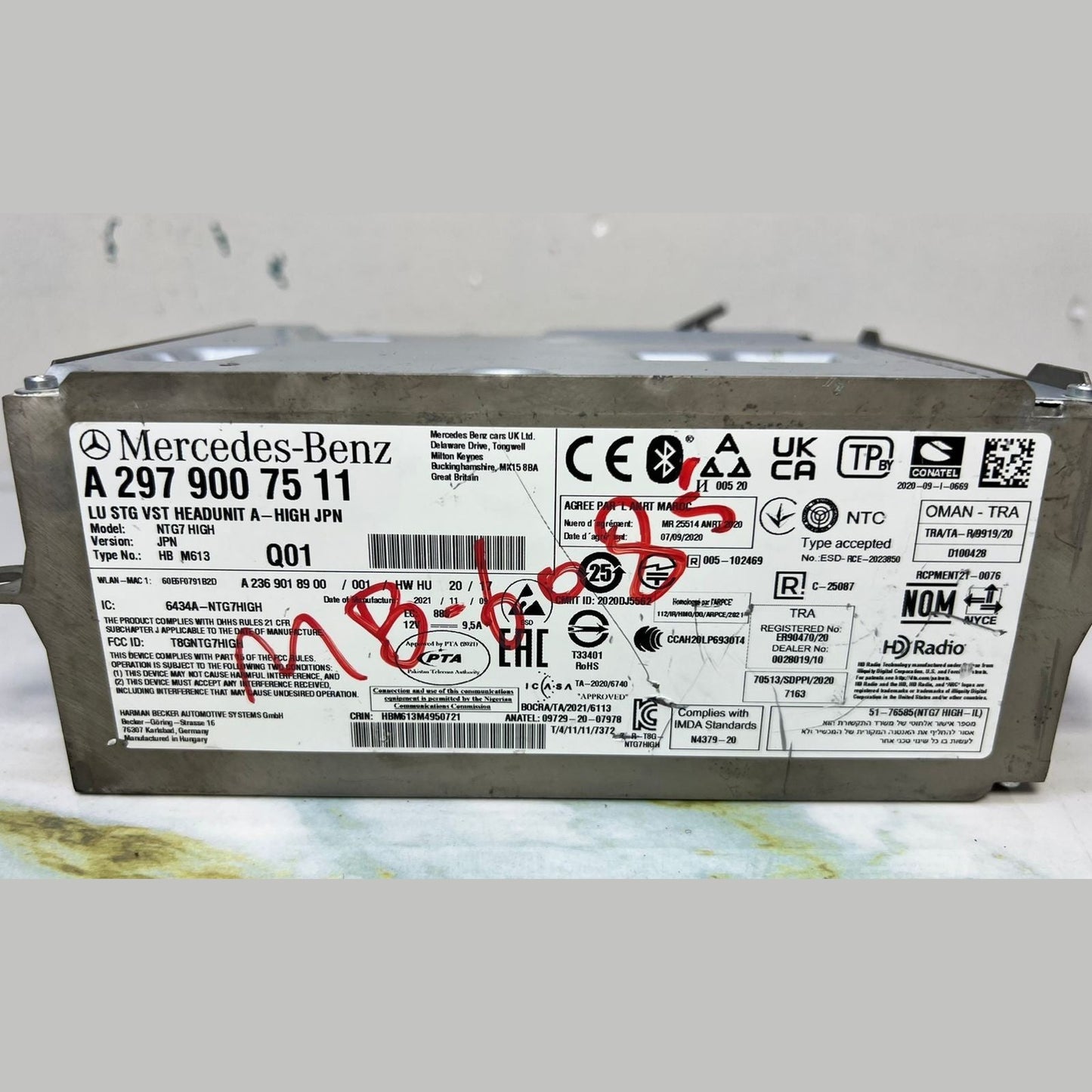 21-24 Mercedes W206 C-Class Radio Audio Multimedia Head Unit  A297 9007511 OEM