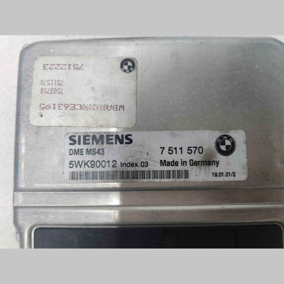 2001-2005 BMW 325i Engine Control Module MS437511570 E46 325i 330i E39 525i 530i