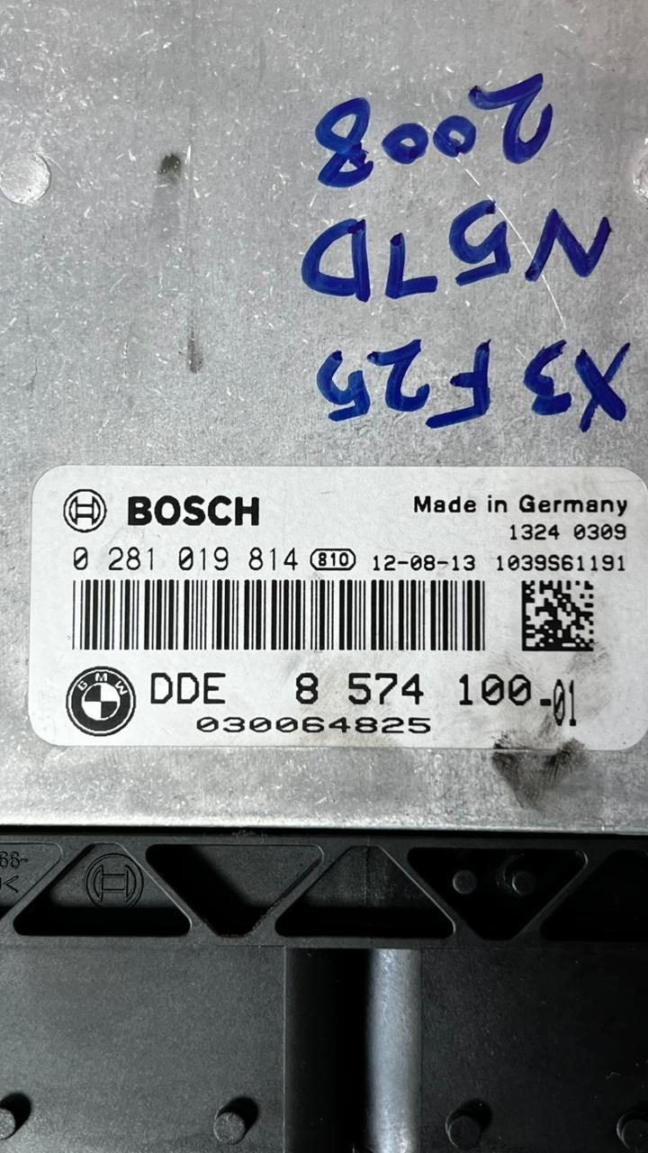 2008 BMW X3 F25 N57D Engine Control Unit BOSCH 8574100 DDE SET WITH KEY