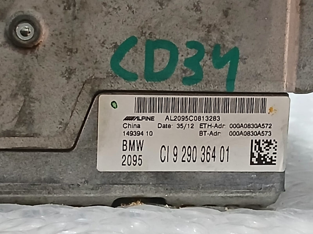 BMW F30 320D 2012 3 4 1 2 SERIES HEAD UNIT NAVIGATION RADIO CD ALPINE 9290364
