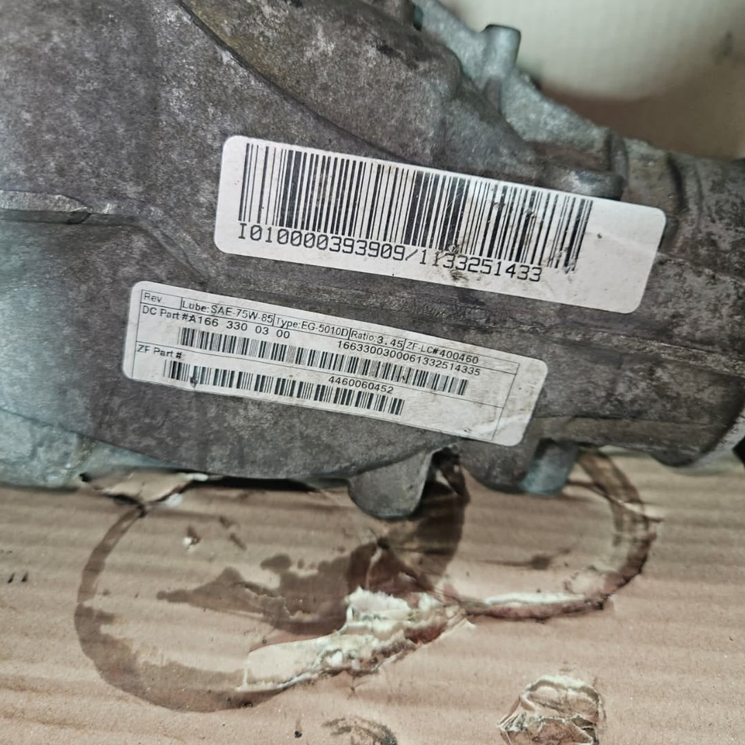 2012-2015 Mercedes-Benz ML350 Front Differential A1663300300 Ratio 3.45 W166 