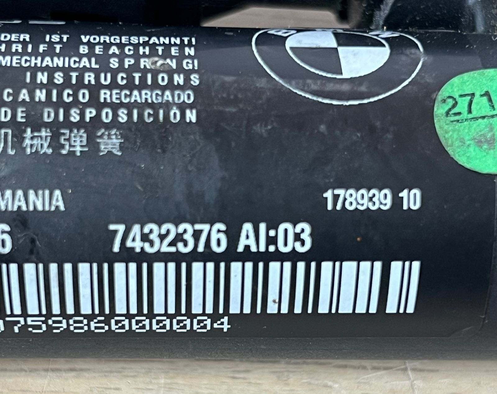 2017-2020 BMW 430i Gran Coupe Trunk Strut Electric Drive Unit 7432376