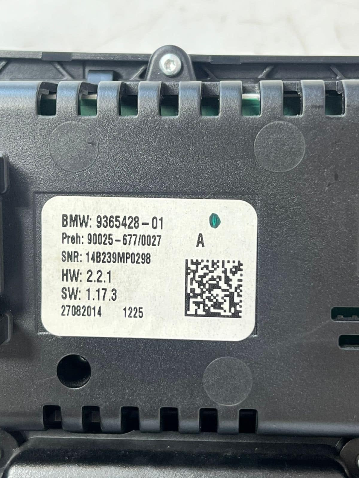 2015 BMW X5 F15 Climate Control A/C FM/AM PANEL Module 9365428 OEM