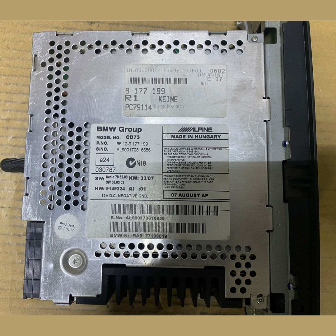 BMW Radio Professional CD Player 9177199 E81, E82, E87, E88, E89, E90, E91