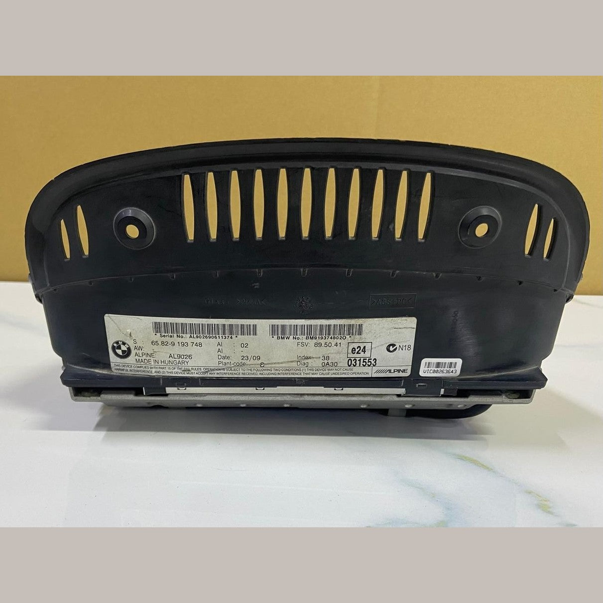 OEM BMW 5 6 E60 E61 E63 Display Monitor On-board Screen 6,5" 9193748