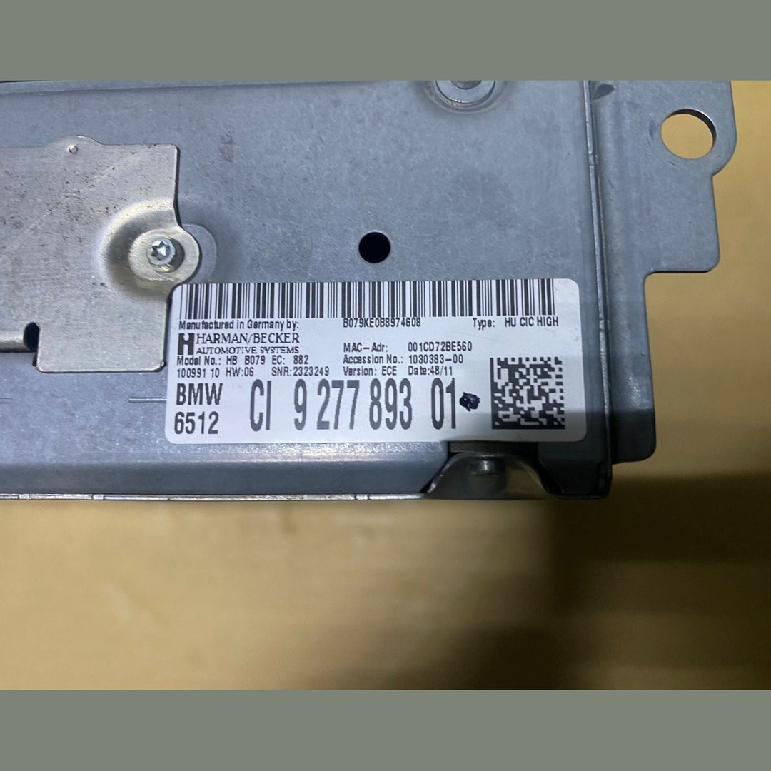 2012-2014 BMW 328i Navigation Head Unit 9277893 BMW 3 Series F30 328i