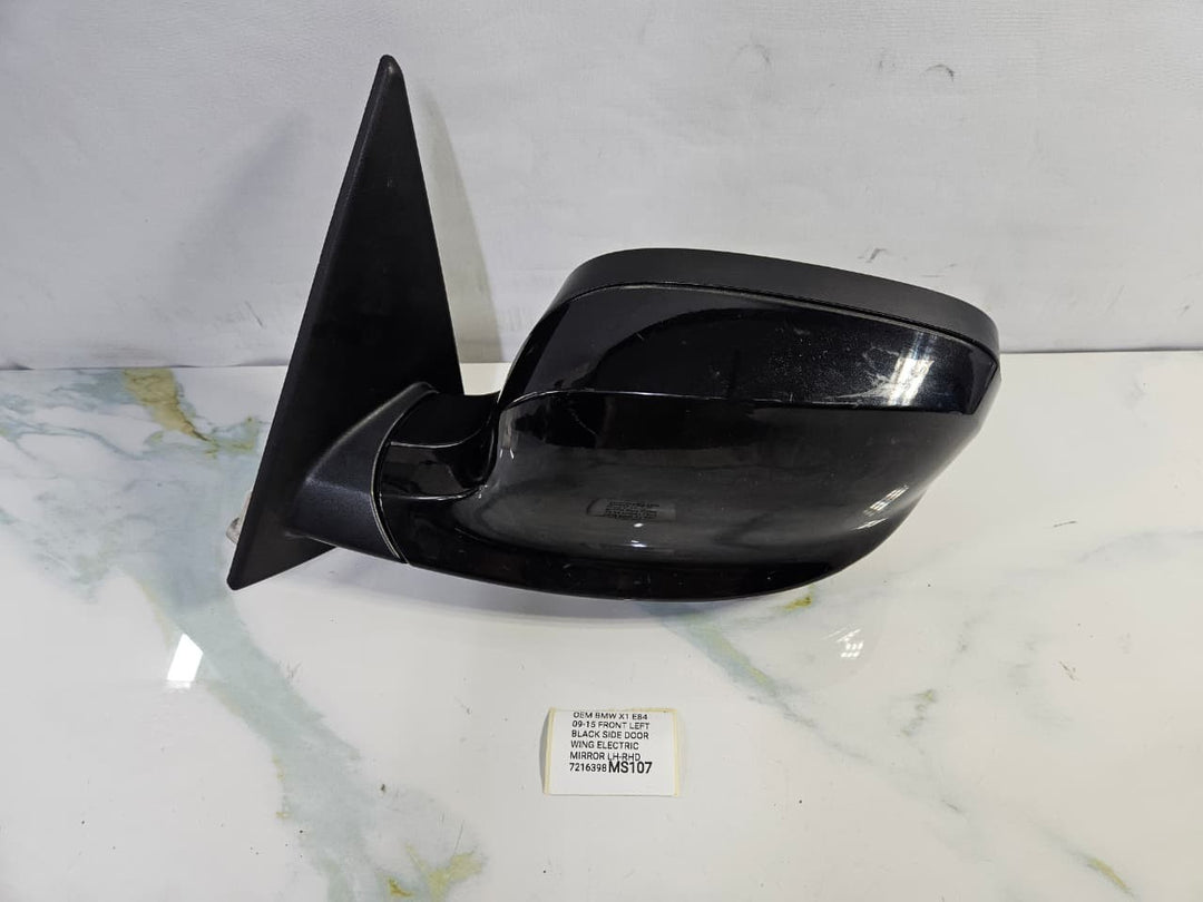OEM BMW X1 E84 09-15 FRONT LEFT BLACK SIDE DOOR WING MIRROR LH-RHD 7216398