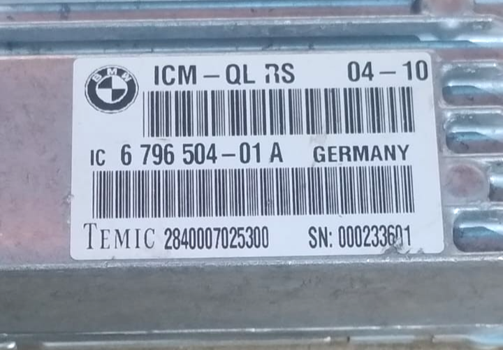 BMW 5 SERIES 7 SERIES F07 F01 F02 ICM ECU MODULE INTERIOR CONTROL UNIT 6796504