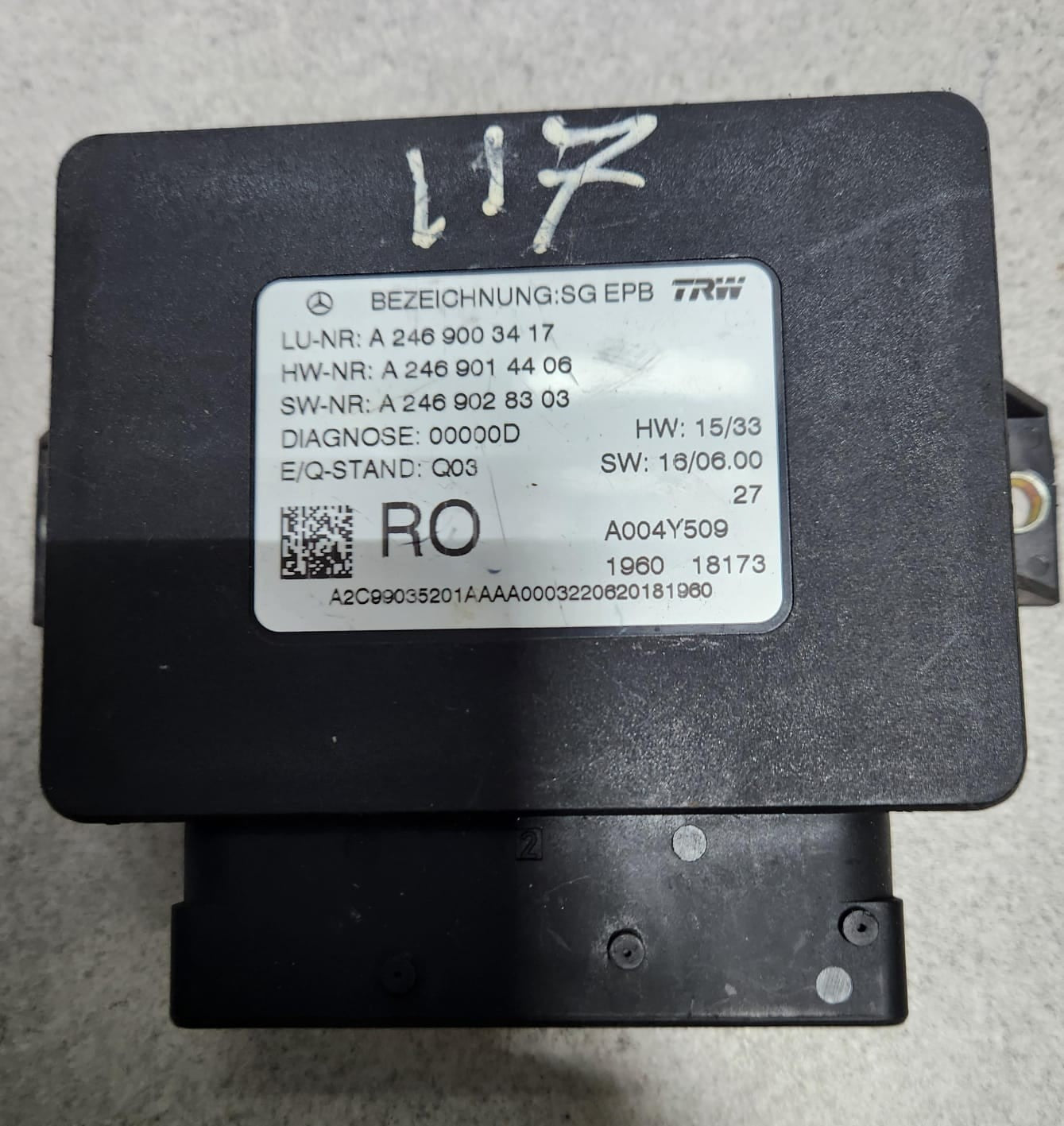 Benz Parking Brake Control Unit A2469003417 GLS X166