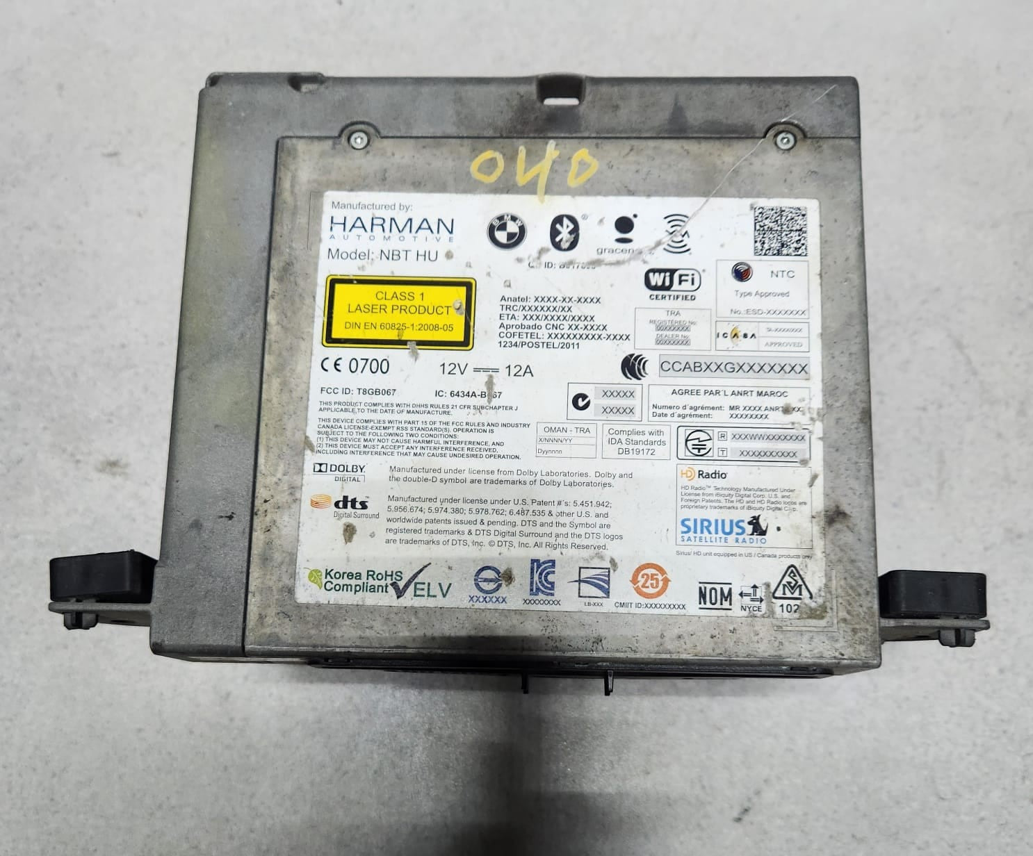 2011-2013 BMW 528i Radio Navigation Head Unit 9311040 5 Series F10 528i 535i 