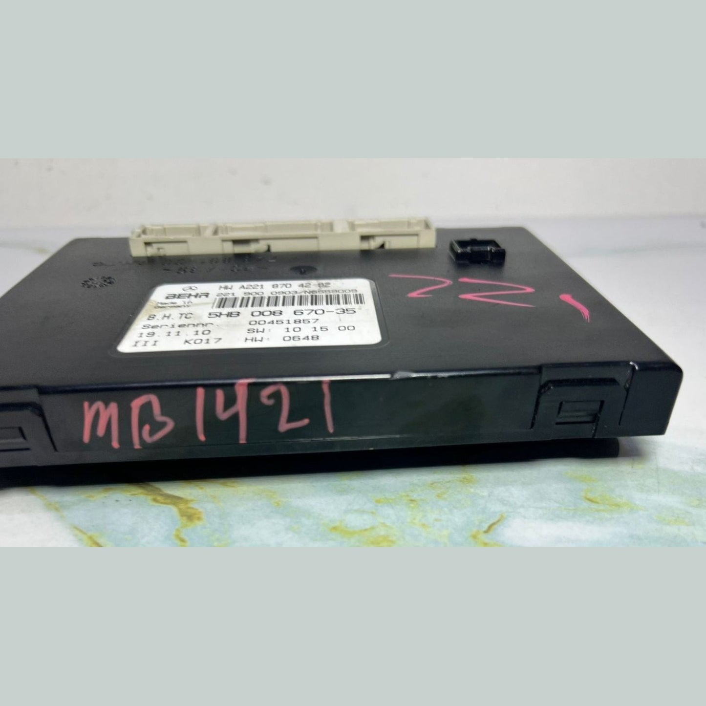Mercedes Heater Damper Control Unit A2218704292 S-Class W221 and CL-Class C216