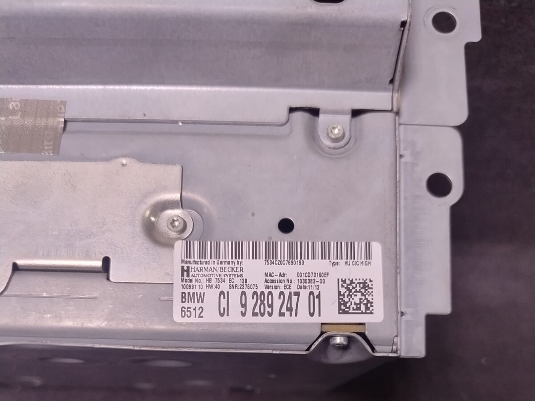 GENUINE BMW 6 SERIES F13 CD PLAYER RADIO STEREO HEAD UNIT  9289247