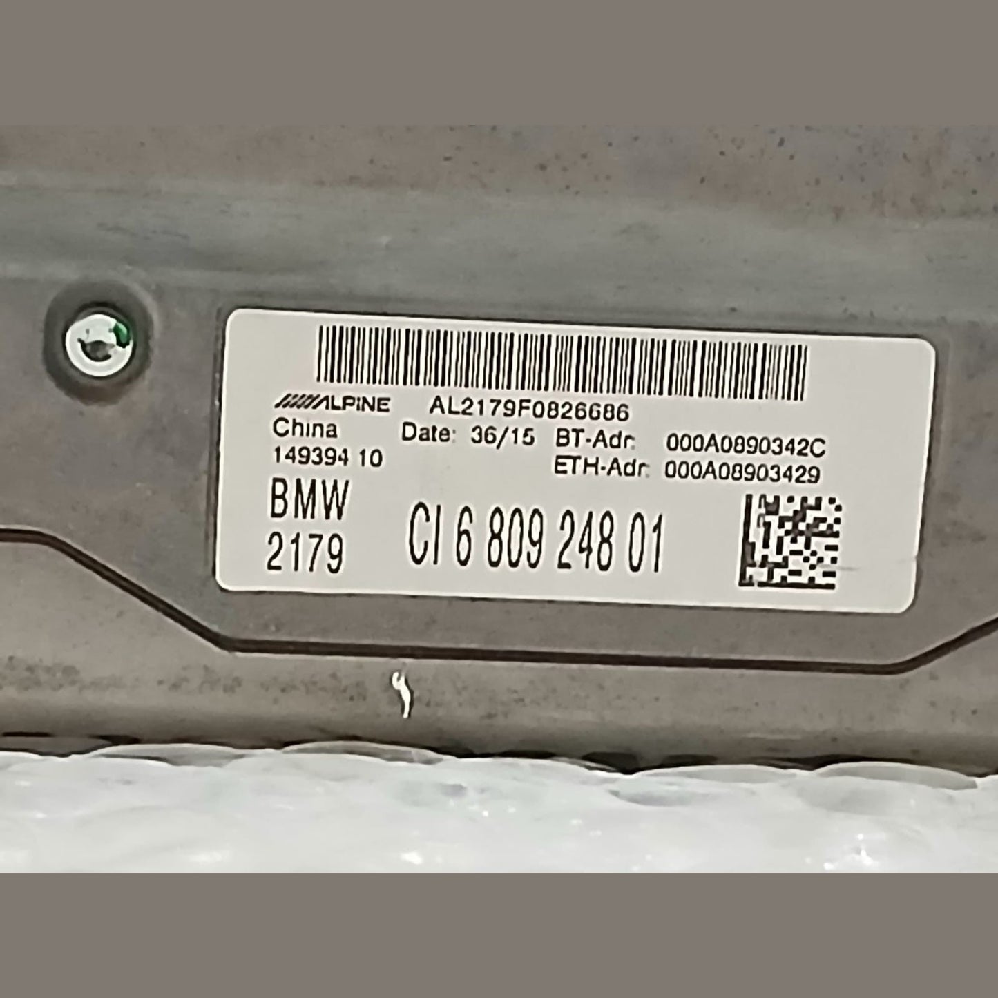 Bmw F30 330I LCI ALPINE 2015 Navigation System Head Unit Basic 6809248