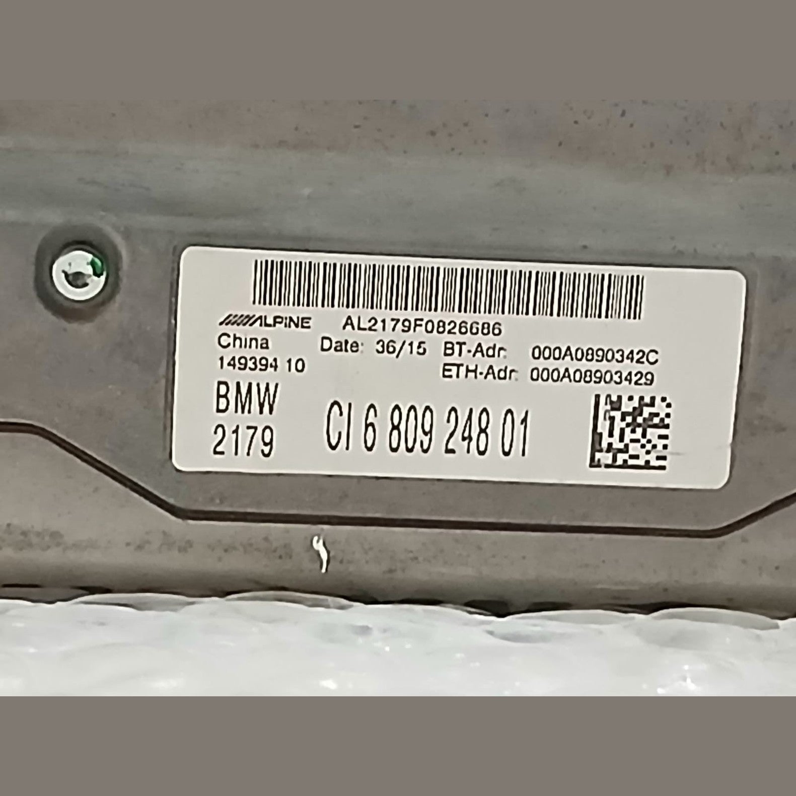 Bmw F30 330I LCI ALPINE 2015 Navigation System Head Unit Basic 6809248