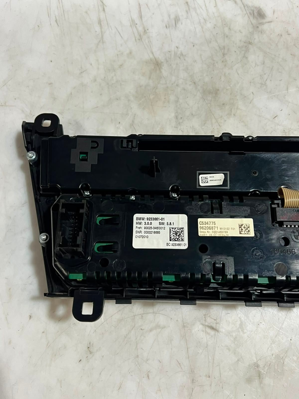 2020 BMW X3 F07 N55 535I AC Heater Control Panel 9233661 OEM
