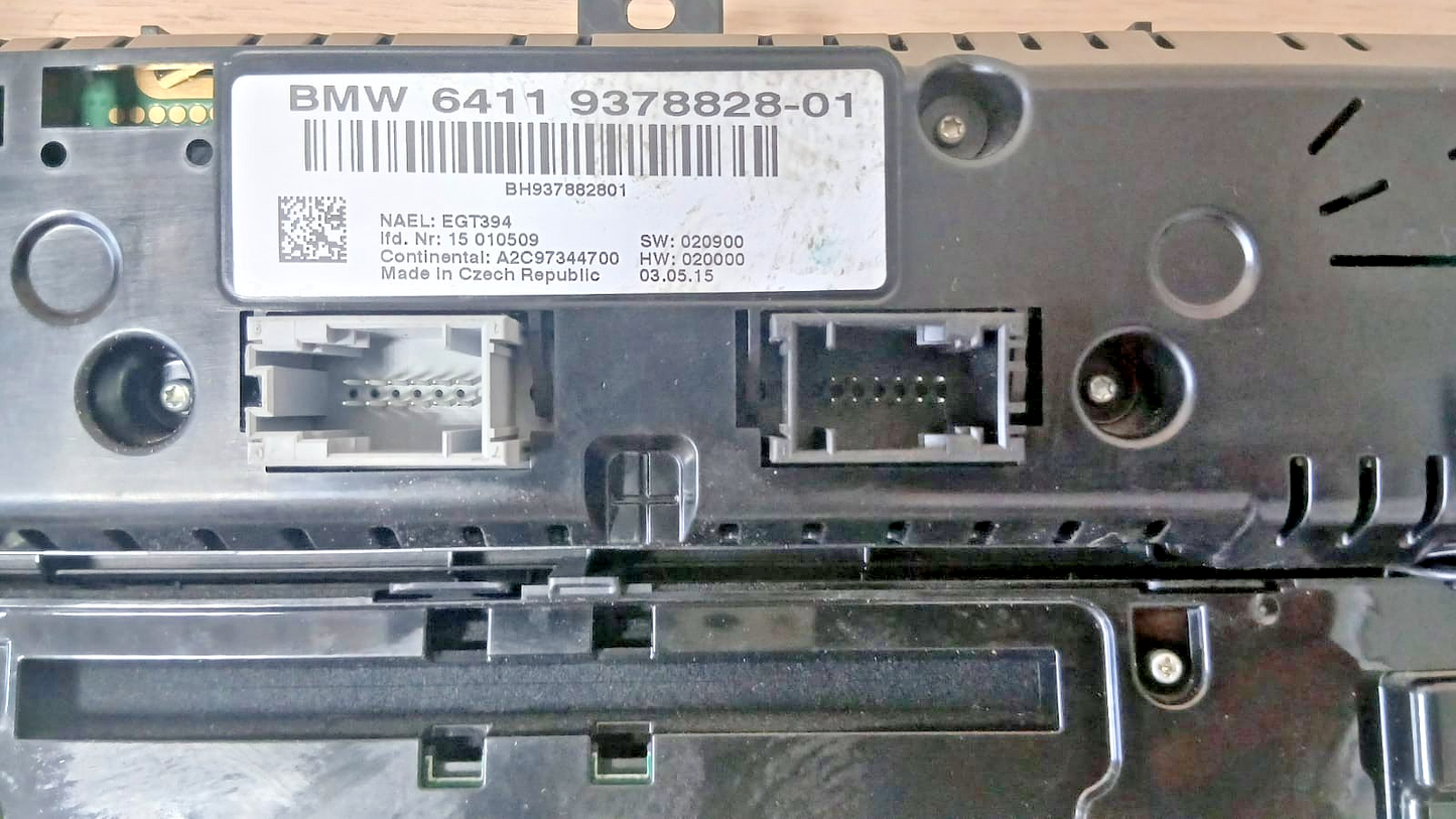 BMW X3 F25 X4 F26 A/C Heated Seat Climate Control Panel 9378828 OEM Used