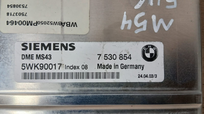 BMW E46 / E39 / E53 X5 – Engine ECU / DME with Key – 7530854